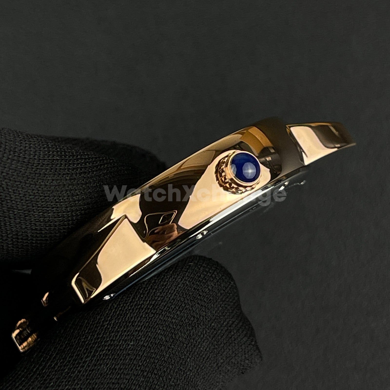 Rose Gold Sapphire Crystal 42mm Steel Watch Case For ETA 2824 PT5000 Movement