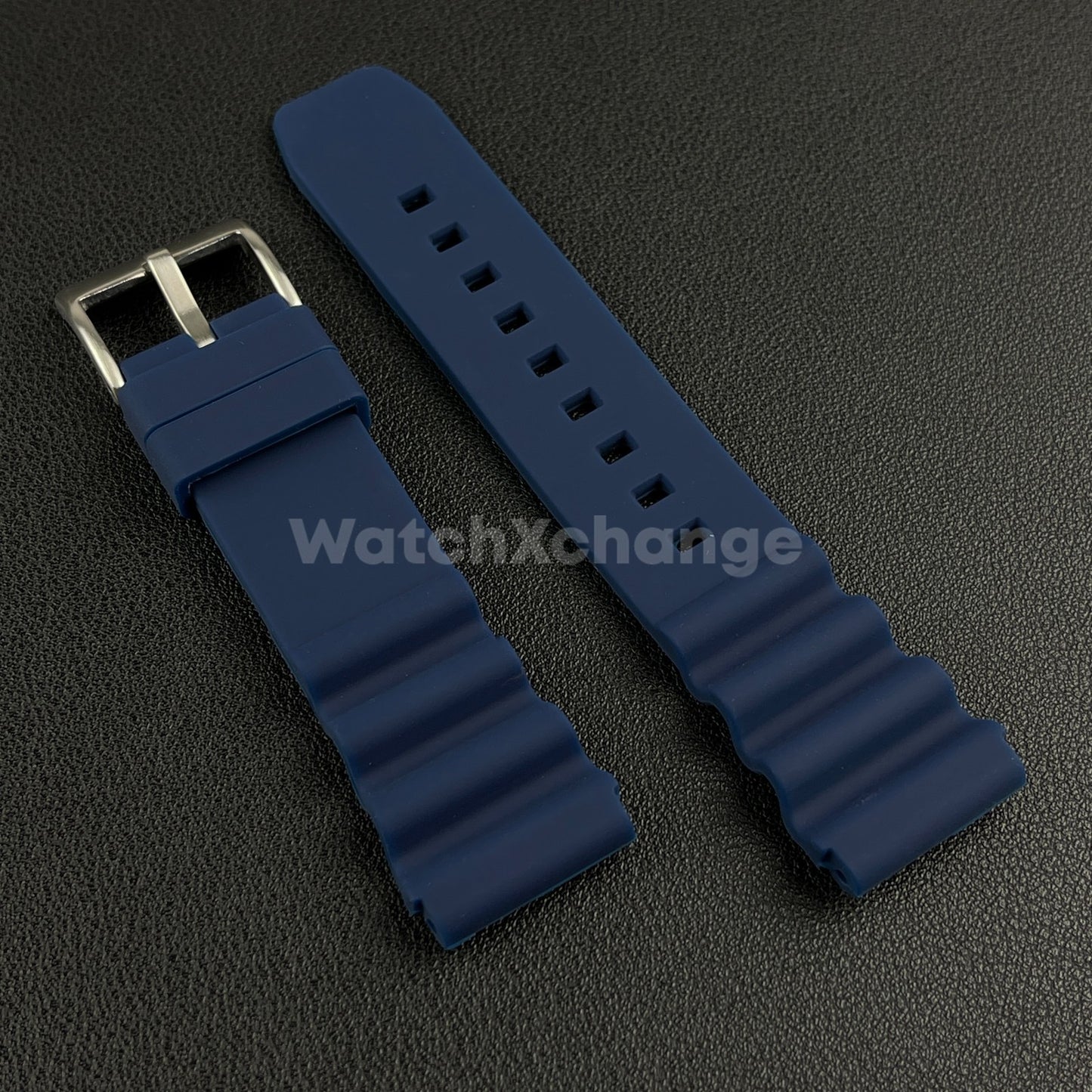 Blue Rubber Watch Strap Band For Rolex Seiko SKX007 Citizen Universal 20/22mm