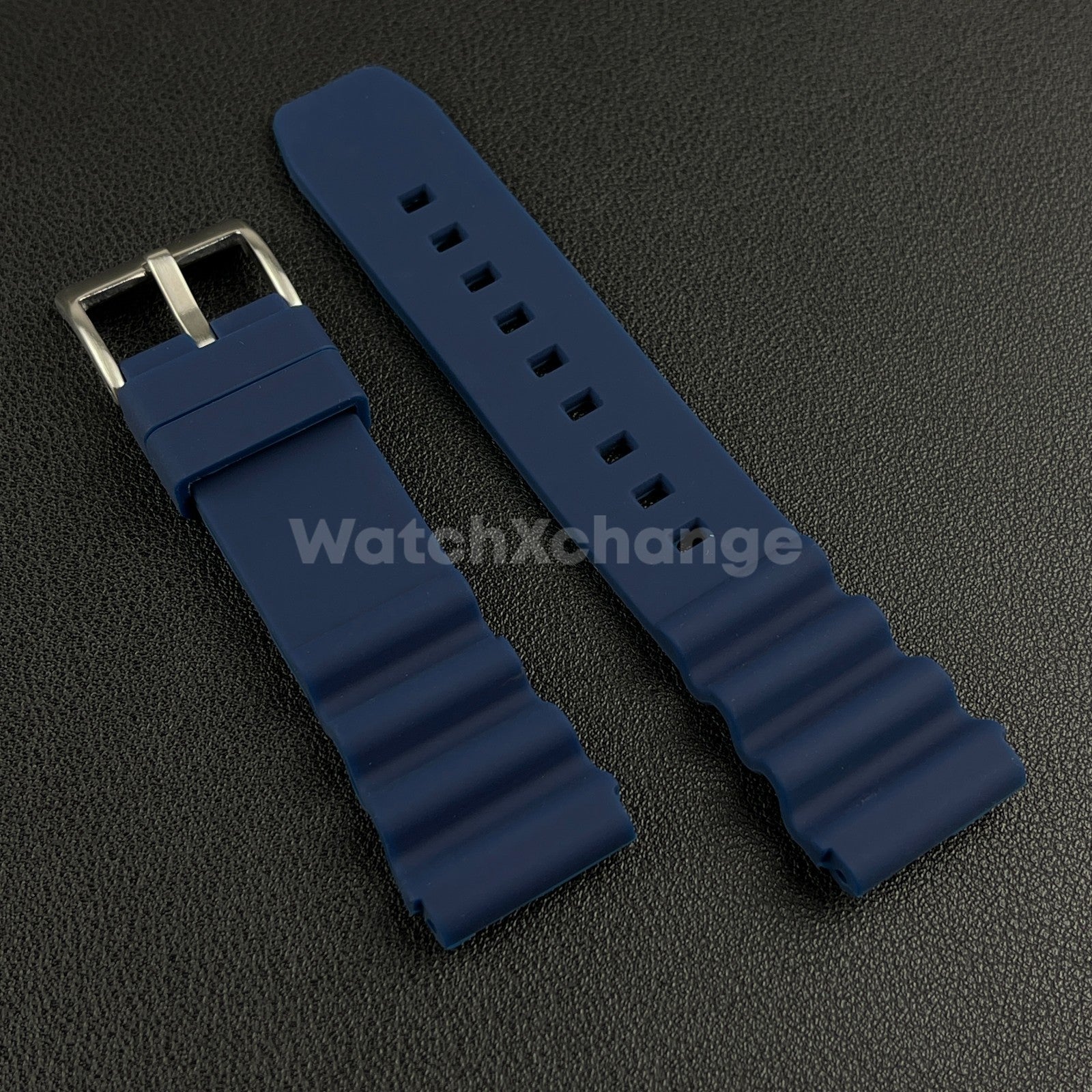 Blue Rubber Watch Strap Band For Rolex Seiko SKX007 Citizen Universal 20/22mm