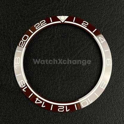 Maroon Ceramic Bezel Insert 38mm GMT For Rolex Seiko SKX007 SKX009 SRPD Sloped