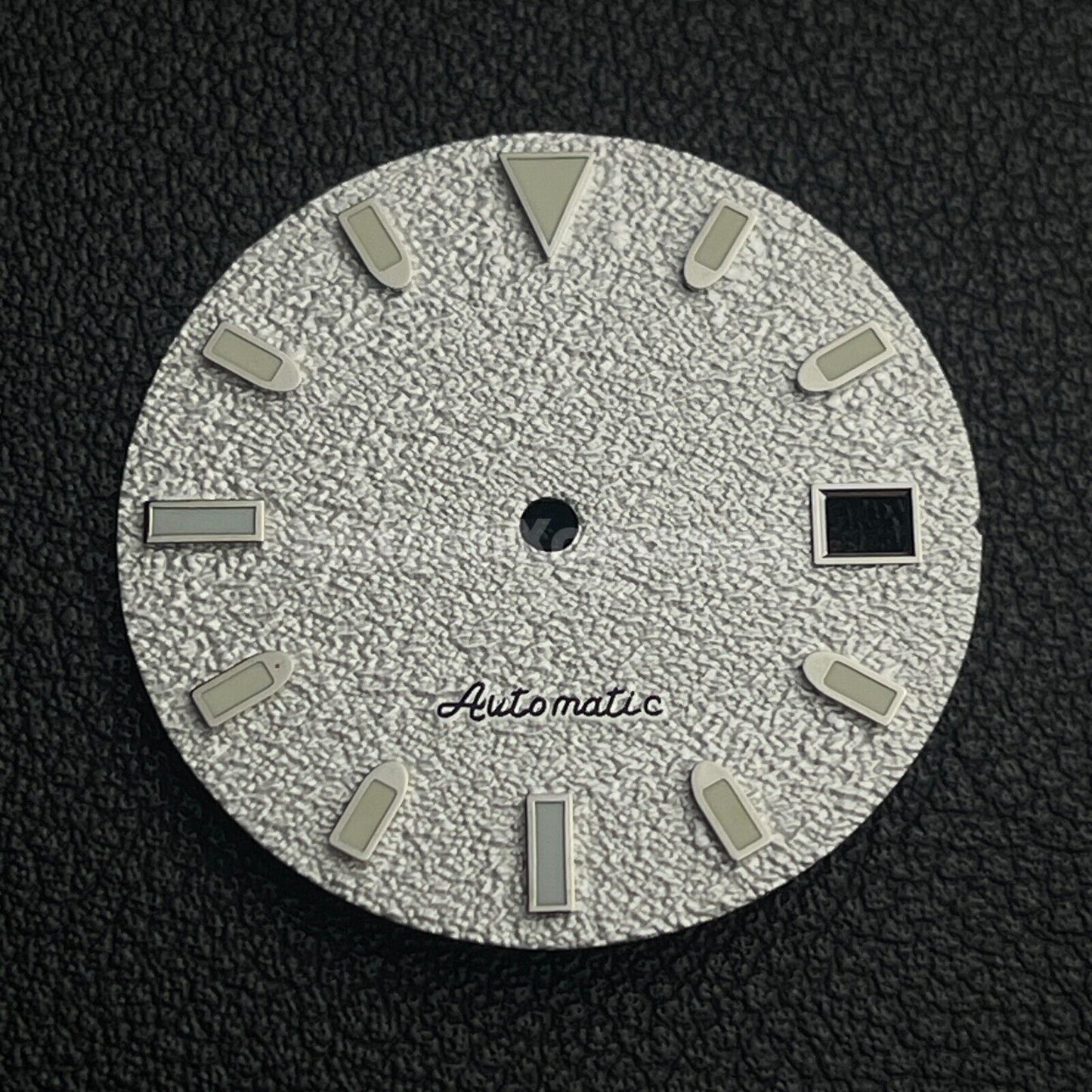 29mm White Watch Dial w/Green Luminous Replacement for NH35 4R35 Movement