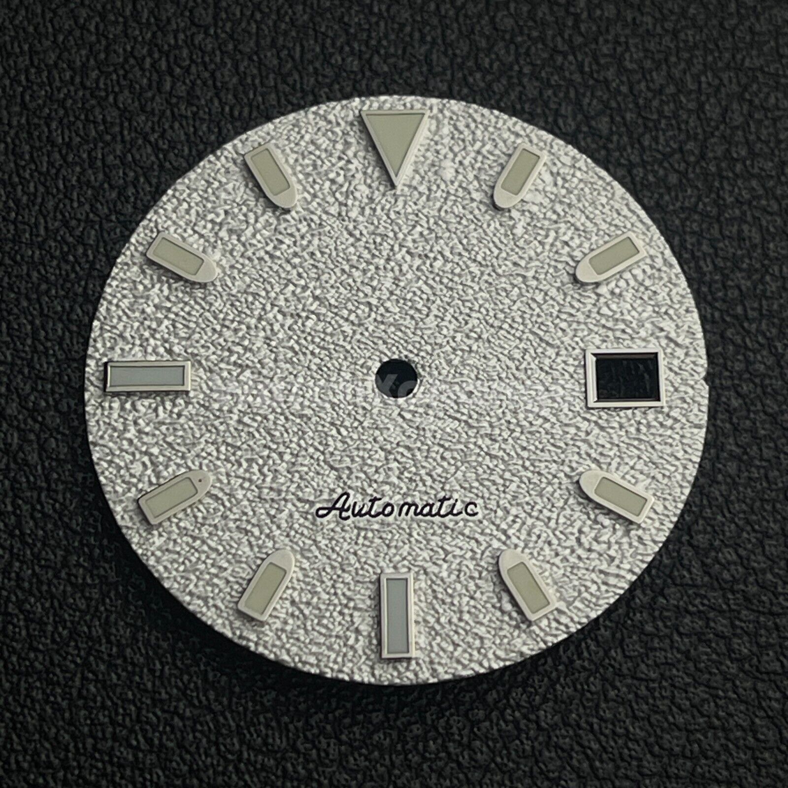 29mm White Watch Dial w/Green Luminous Replacement for NH35 4R35 Movement