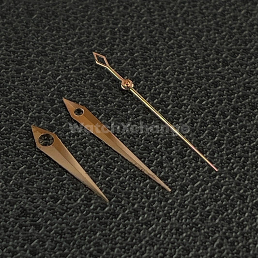 Rose Gold Diamond Watch Hands For SEIKO NH35 NH36 Movement Triangle End Point