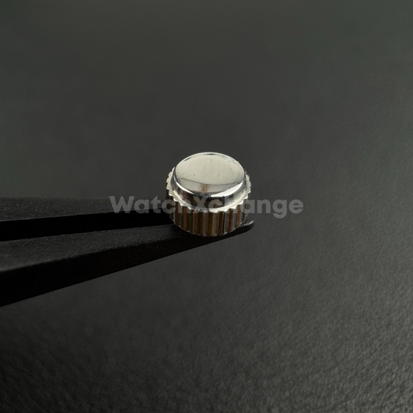 Silver Long Tube Replacement Watch Crown 2.5mm Hole Diameter 4.5mm - 7mm Head