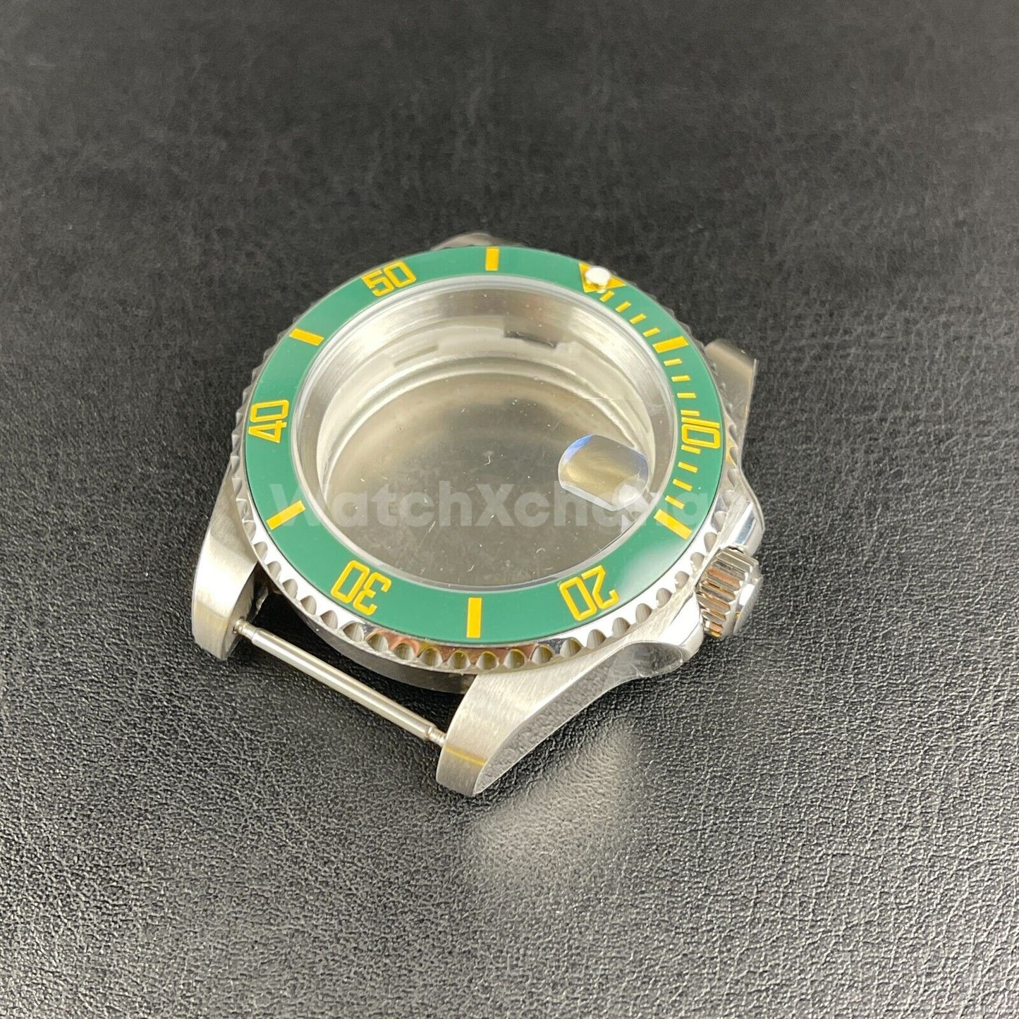 Diver 40mm SUB Watch Case fit NH35A NH36 10ATM Silver Colour Solid Back Sapphire