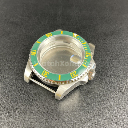 Diver 40mm SUB Watch Case fit NH35A NH36 10ATM Silver Colour Solid Back Sapphire
