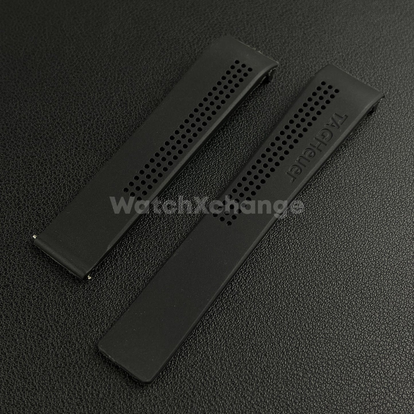 20mm Black Rubber Watch Strap Band Breathable Waterproof For TAG Heuer Carrera