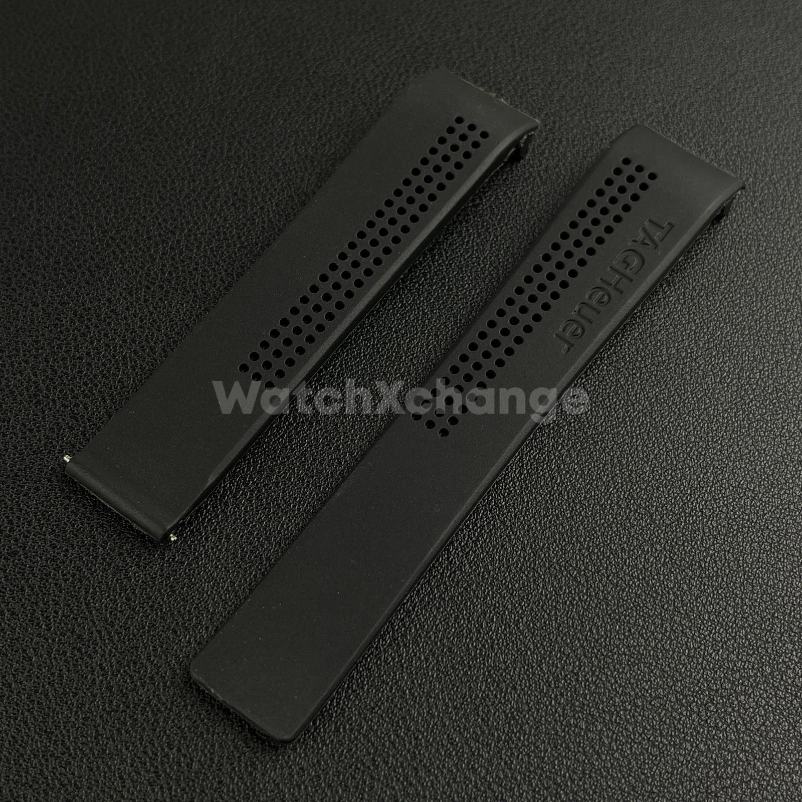 20mm Black Rubber Watch Strap Band Breathable Waterproof For TAG Heuer Carrera