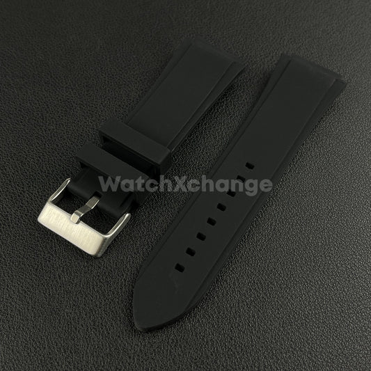Black 22mm Silicone Rubber Watchband Fit For Guess W0247G3 W0040G3 W0040G7 Strap