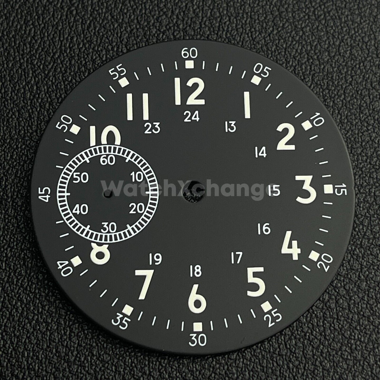 38.9mm Black Watch Dial Green Luminous For ETA6497 Seagull ST36 Movement Part