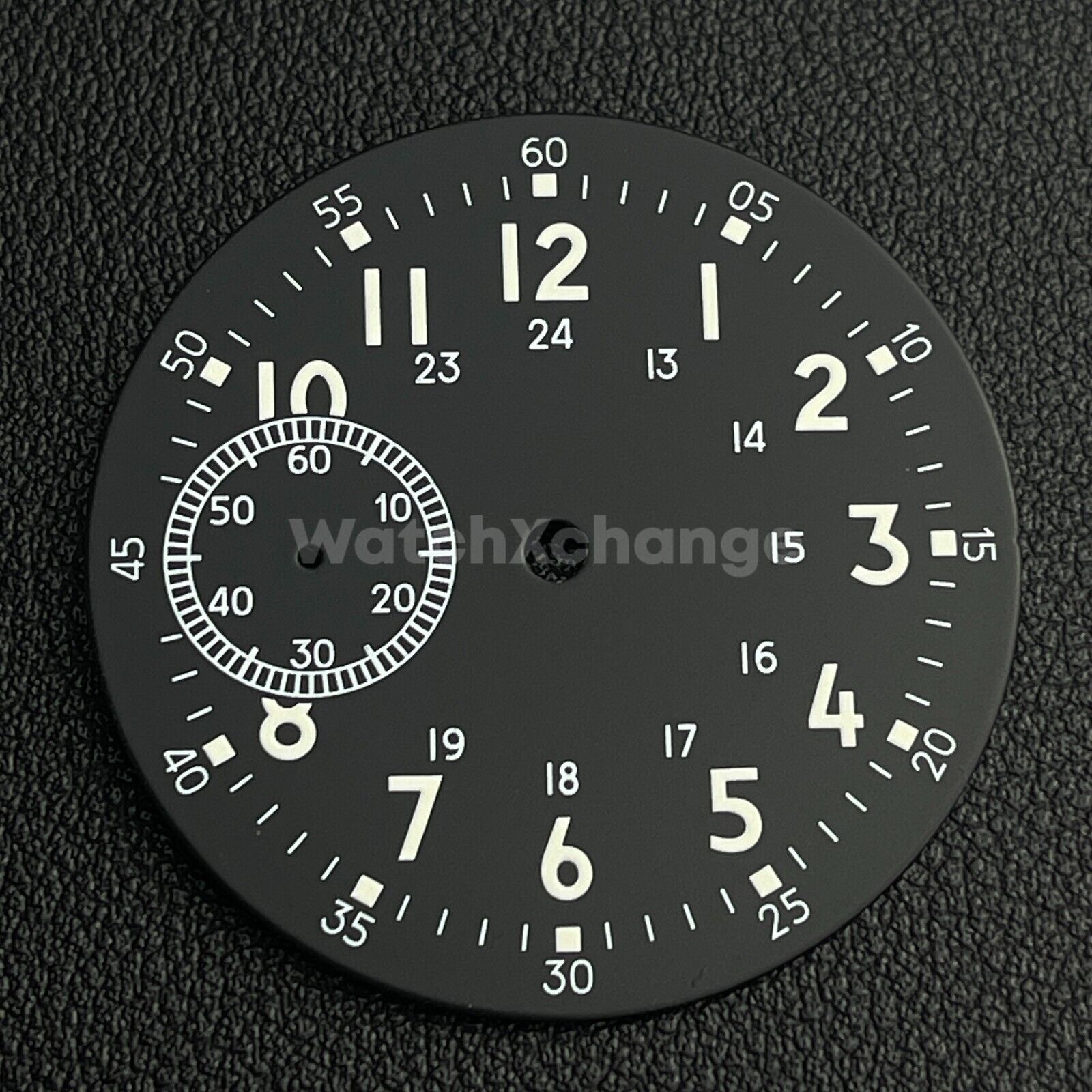38.9mm Black Watch Dial Green Luminous For ETA6497 Seagull ST36 Movement Part