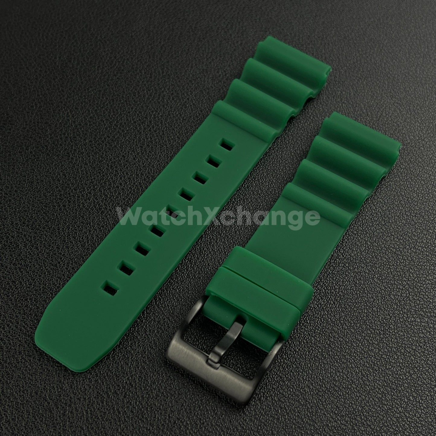 Green Rubber Watch Strap Band For Rolex Seiko SKX007 Citizen Universal 20/22mm