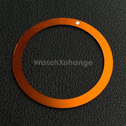 Grey & Orange 38mm Flat Aluminium Bezel Insert For Divers Watch Seiko Mod Turtle