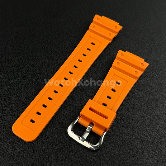 Orange Watch Strap For G-SHOCK Replacement Rubber Band CASIO GA2100 GA2110 16mm