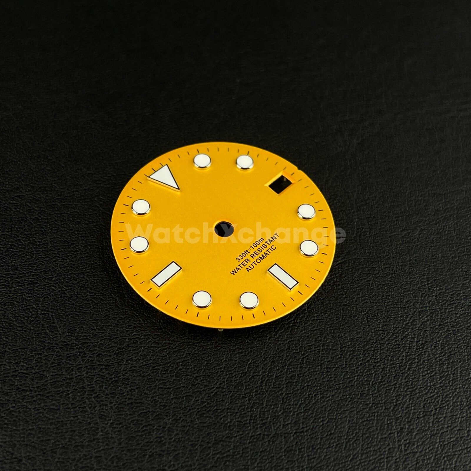 28.5mm Yellow Watch Dial Green Luminous for SEIKO NH35 Watch Movement Parts