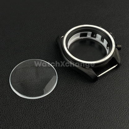 DEFECTIVE 40mm Black Stainless Steel Watch Case for VK63 Quartz Movement