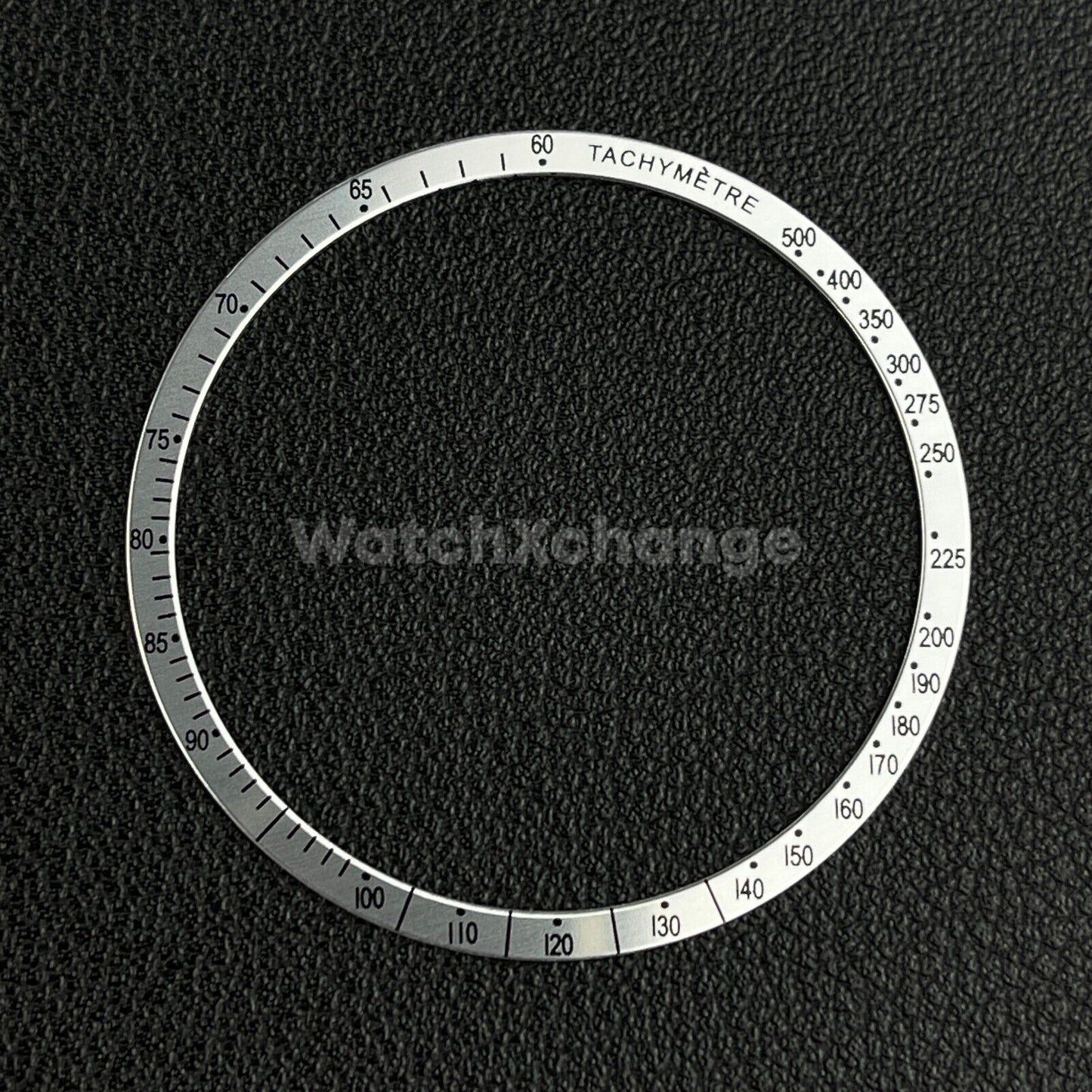 Silver & Black Flat Aluminium Watch Bezel Insert 38.5mm for VK63 Quartz Watches