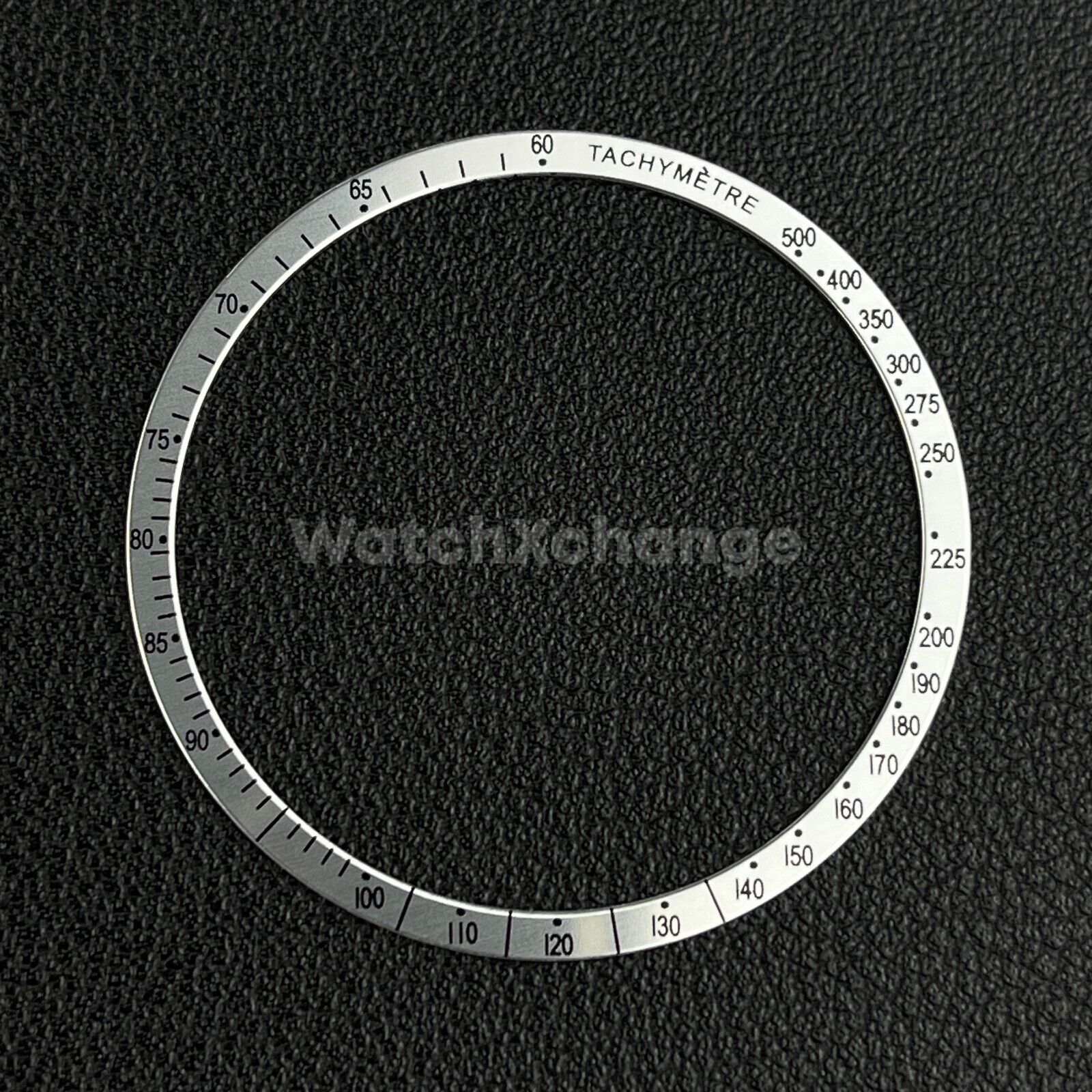 Silver & Black Flat Aluminium Watch Bezel Insert 38.5mm for VK63 Quartz Watches