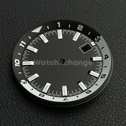 36.5mm Brown & White Watch Dial for SEIKO NH35 NH35A Watch Movement