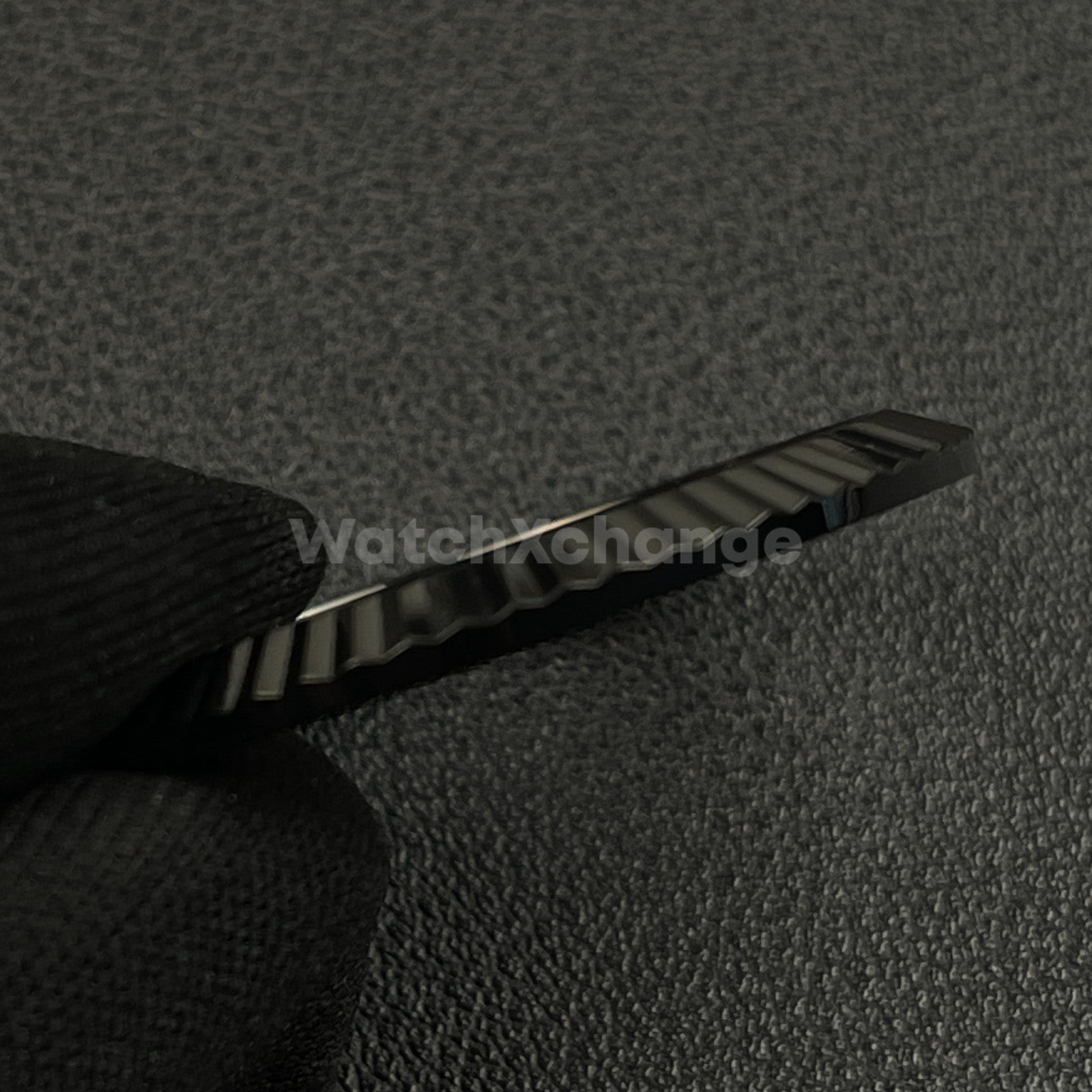 Black Fluted Polished Stainless Steel Watch Bezel Insert Ring 36mm 39mm