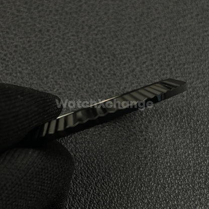 Black Fluted Polished Stainless Steel Watch Bezel Insert Ring 36mm 39mm