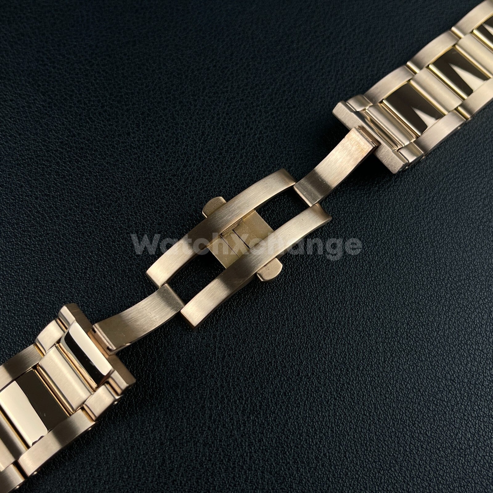 23mm Rose Gold Stainless Steel Watch Band Strap For Cartier Calibre W7100015