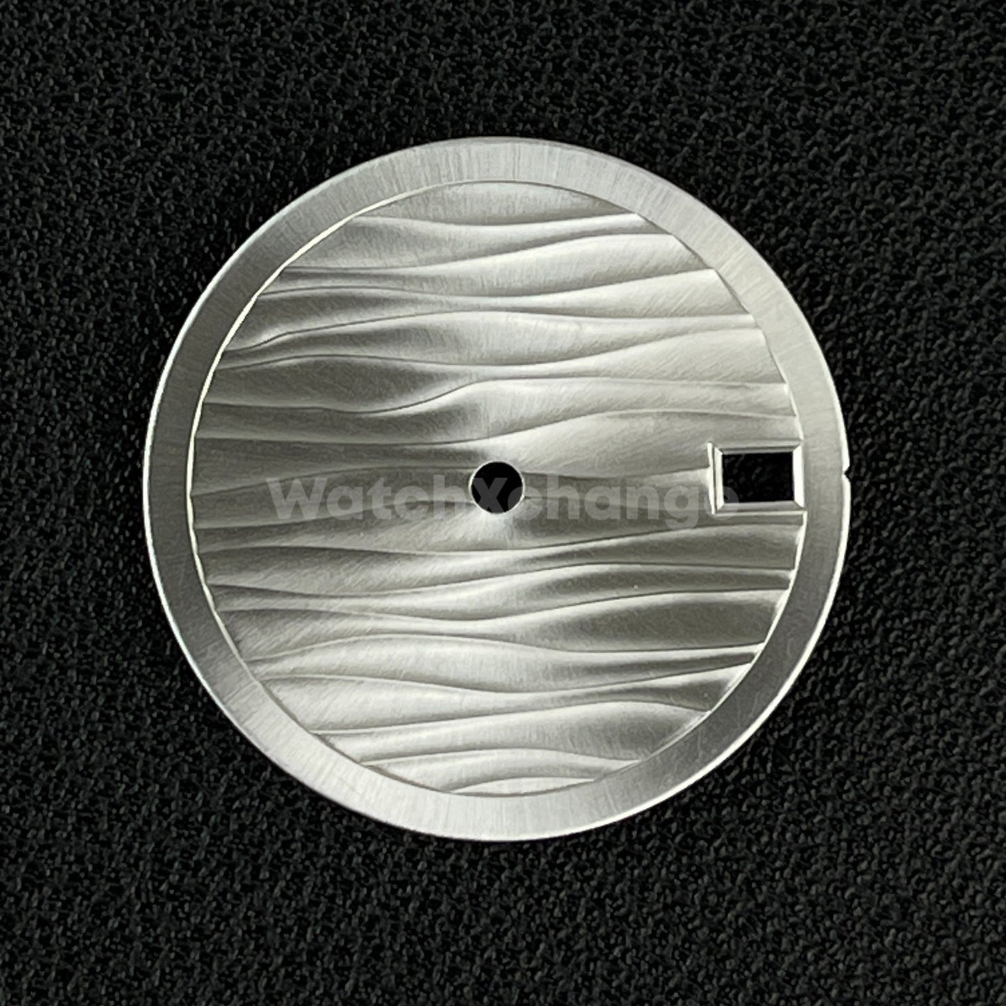28.5mm Silver Wave Texture Watch Dial Face for SEIKO NH35 NH36 Movements Parts