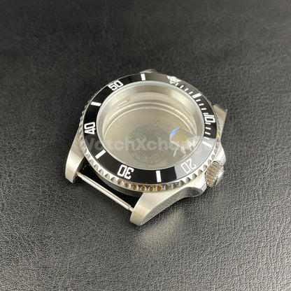 Diver 40mm SUB Watch Case fit NH35A NH36 10ATM Silver Colour Solid Back Sapphire
