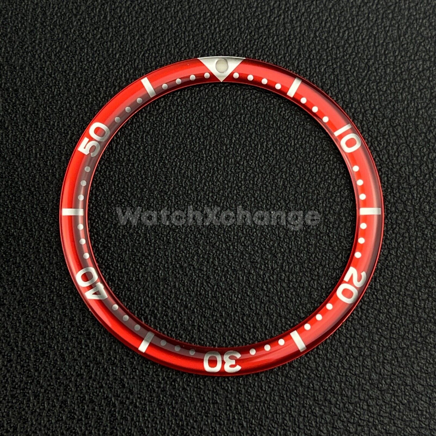 Red & Silver 38mm Flat Resin Bezel Insert For Divers Watch Seiko Mod SKX SRPD