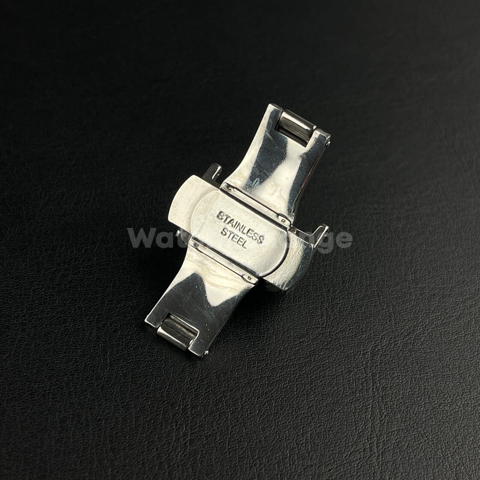 10-22mm Silver Deployment Clasp Stainless Steel Butterfly Buckle for Watch Strap