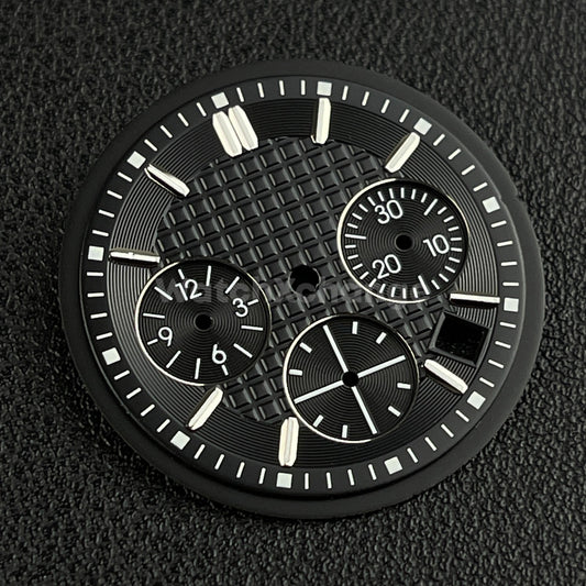 Black 30mm Modified Watch Dial Face Accessory for Miyota OS10 OS20