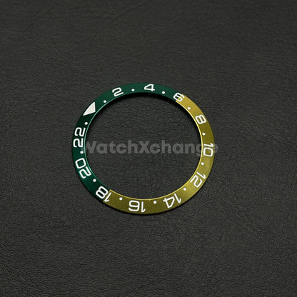 38mm Metal Bezel insert For Divers Watch Rolex GMT Seiko SKX SRPD Green Yellow