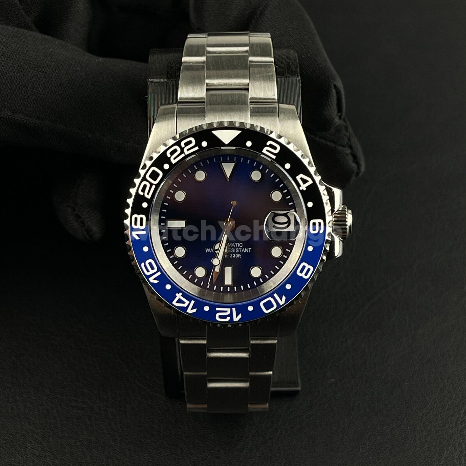 Black & Blue 40mm Diving Mens Watch NH35A Automatic Movement Sapphire Steel