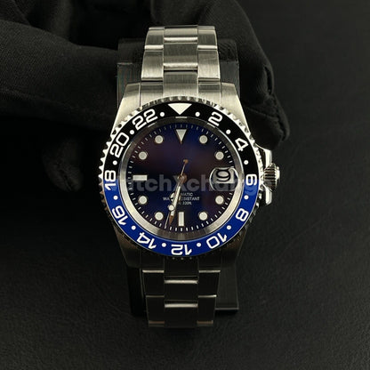 Black & Blue 40mm Diving Mens Watch NH35A Automatic Movement Sapphire Steel