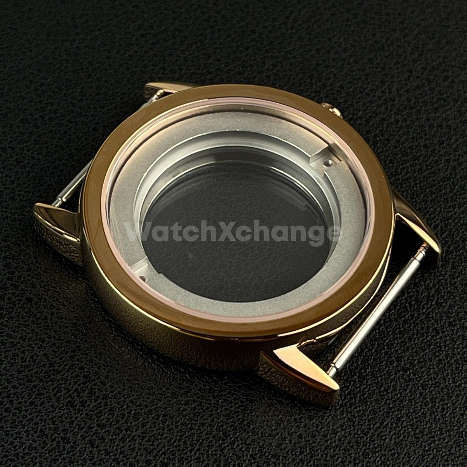 Rose Gold Sapphire Crystal 42mm Steel Watch Case For ETA 2824 PT5000 Movement