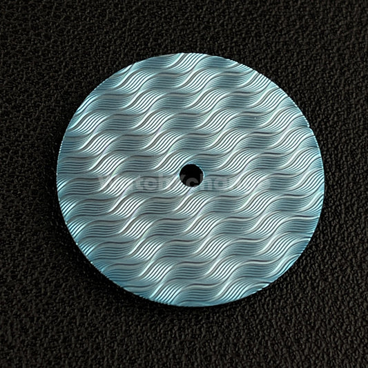 28.5mm Light Blue Wavy Texture Watch Dial Face for SEIKO NH35 NH36 Movements