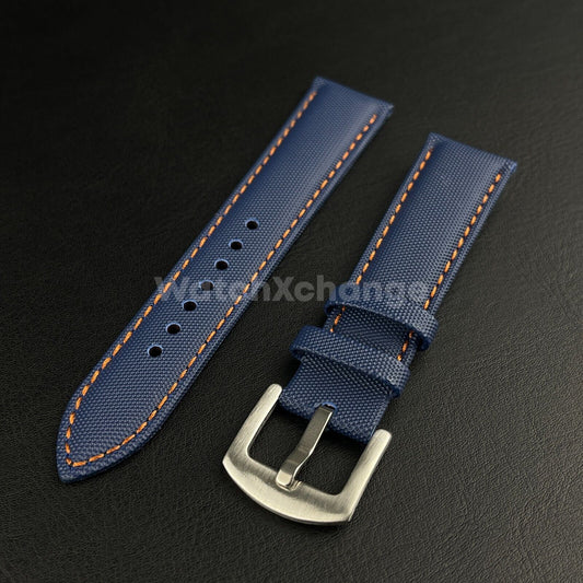 Blue Nylon Strap fit Tag Heuer Monaco Carrera Formula 1 Watch 20mm 21mm