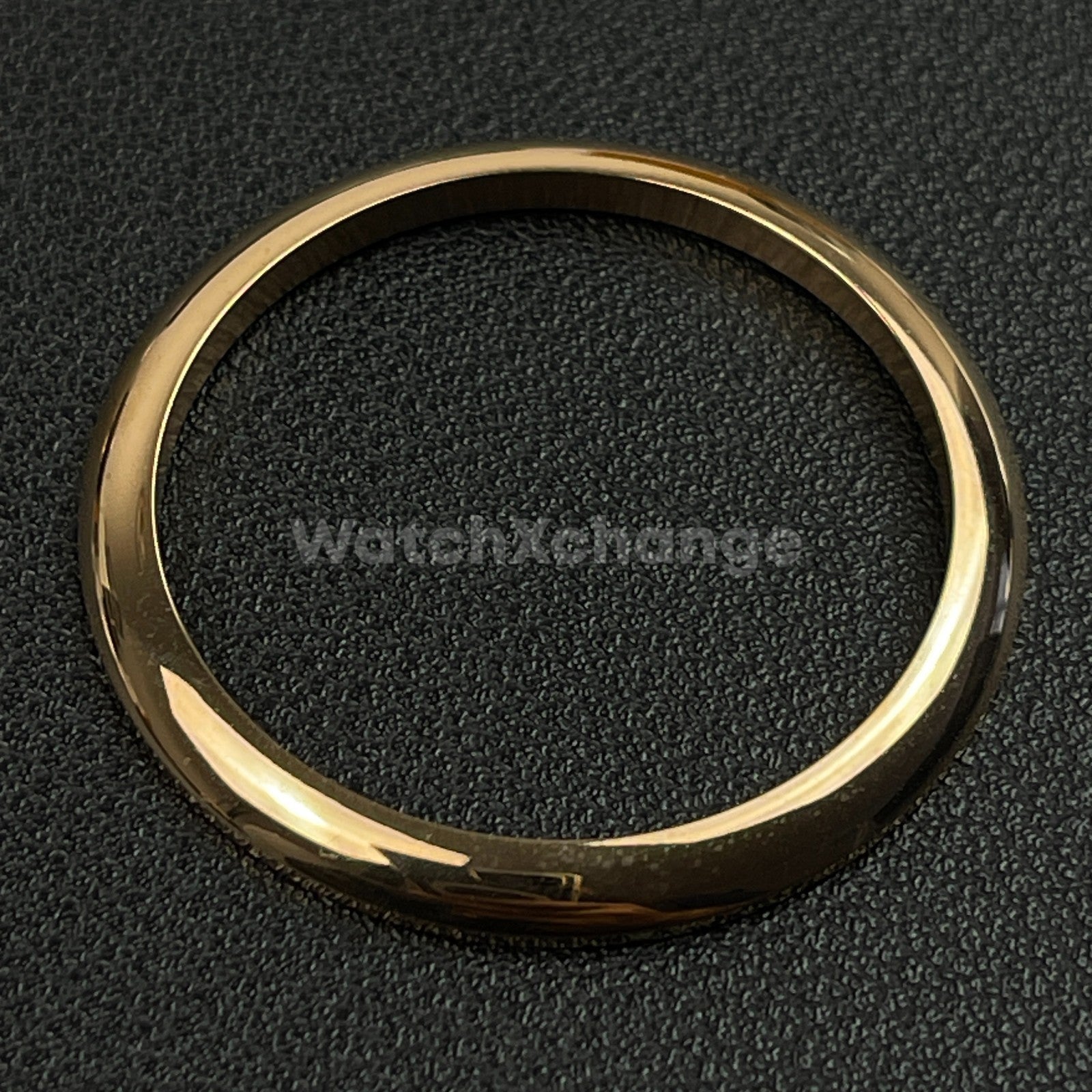 Rose Gold Curved Polished Stainless Steel Watch Bezel Insert Ring 36mm 39mm
