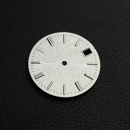 28.5mm White Vertical Line Texture Watch Dial for SEIKO NH35 NH36 Movement