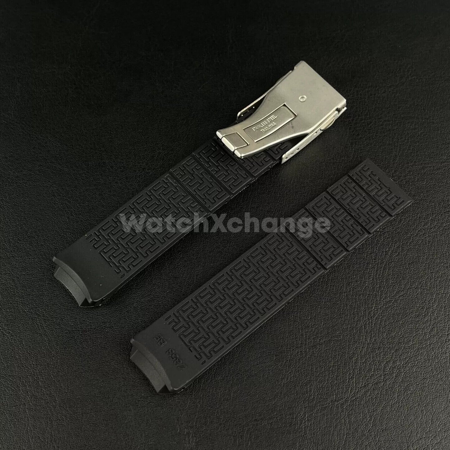 For T-TOUCH Watch TISSOT 21mm Rubber Z353 Strap Band Clasp Buckle Black