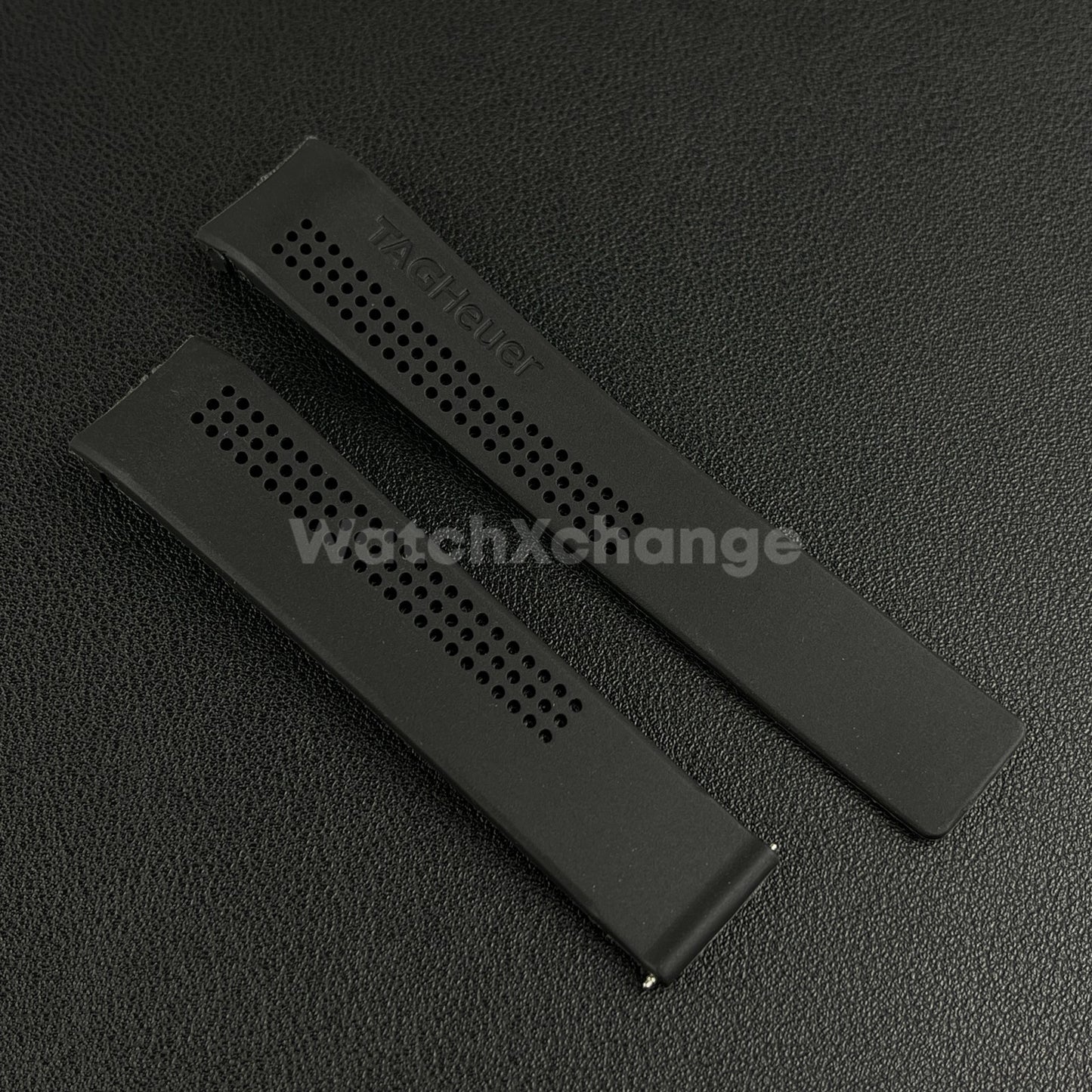 20mm Black Rubber Watch Strap Band Breathable Waterproof For TAG Heuer Carrera