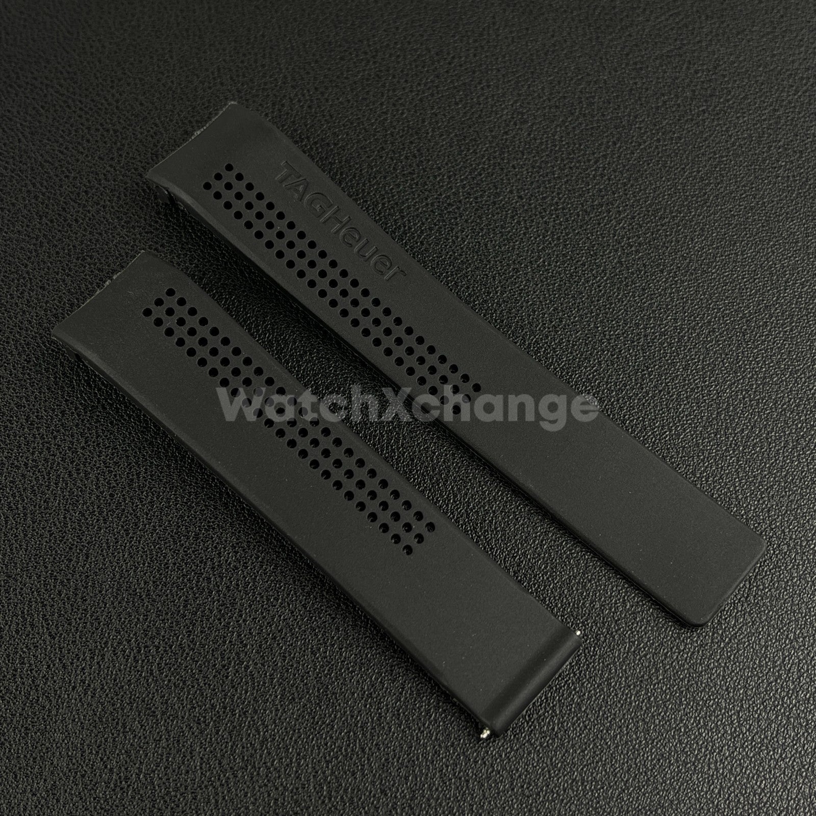 20mm Black Rubber Watch Strap Band Breathable Waterproof For TAG Heuer Carrera