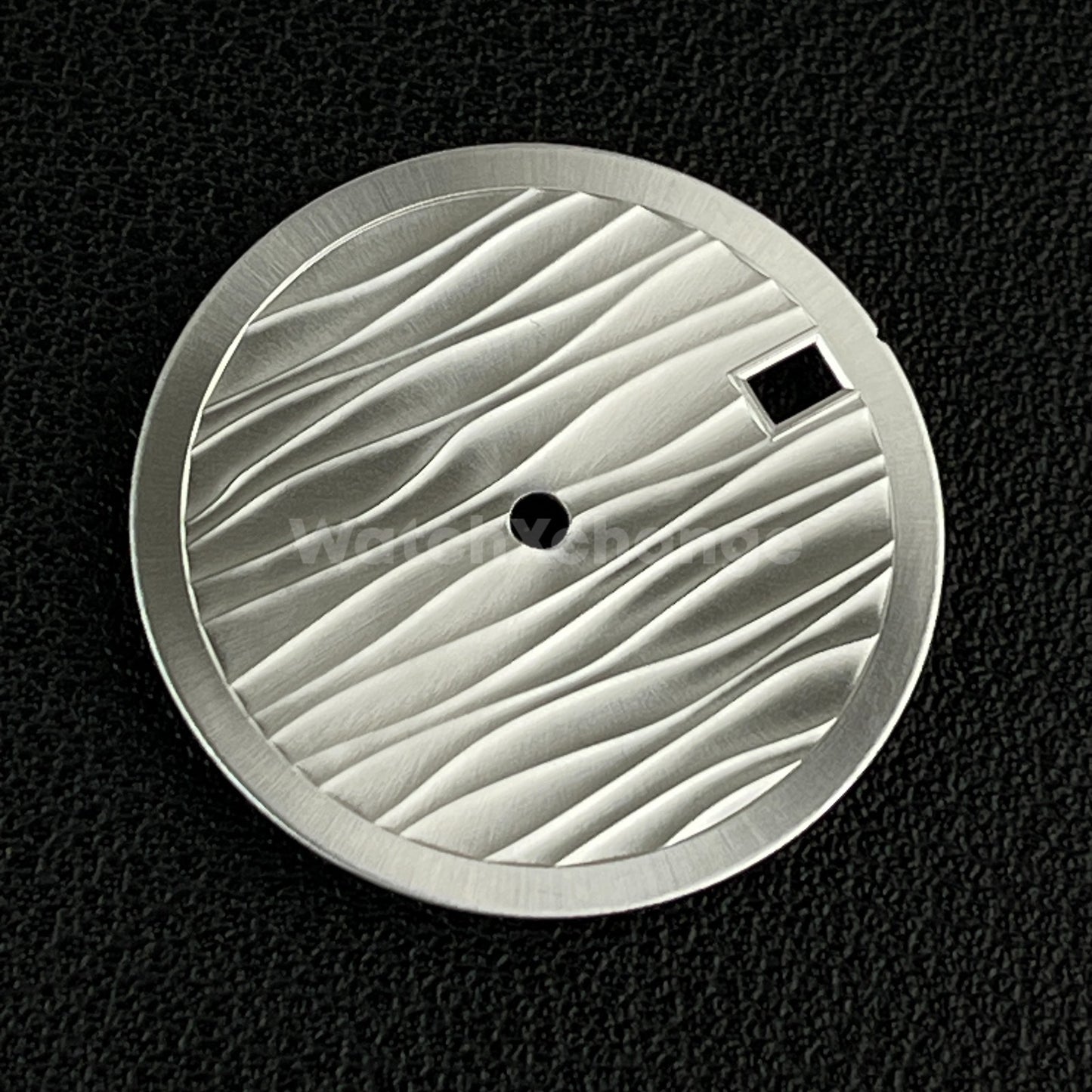28.5mm Silver Wave Texture Watch Dial Face for SEIKO NH35 NH36 Movements Parts