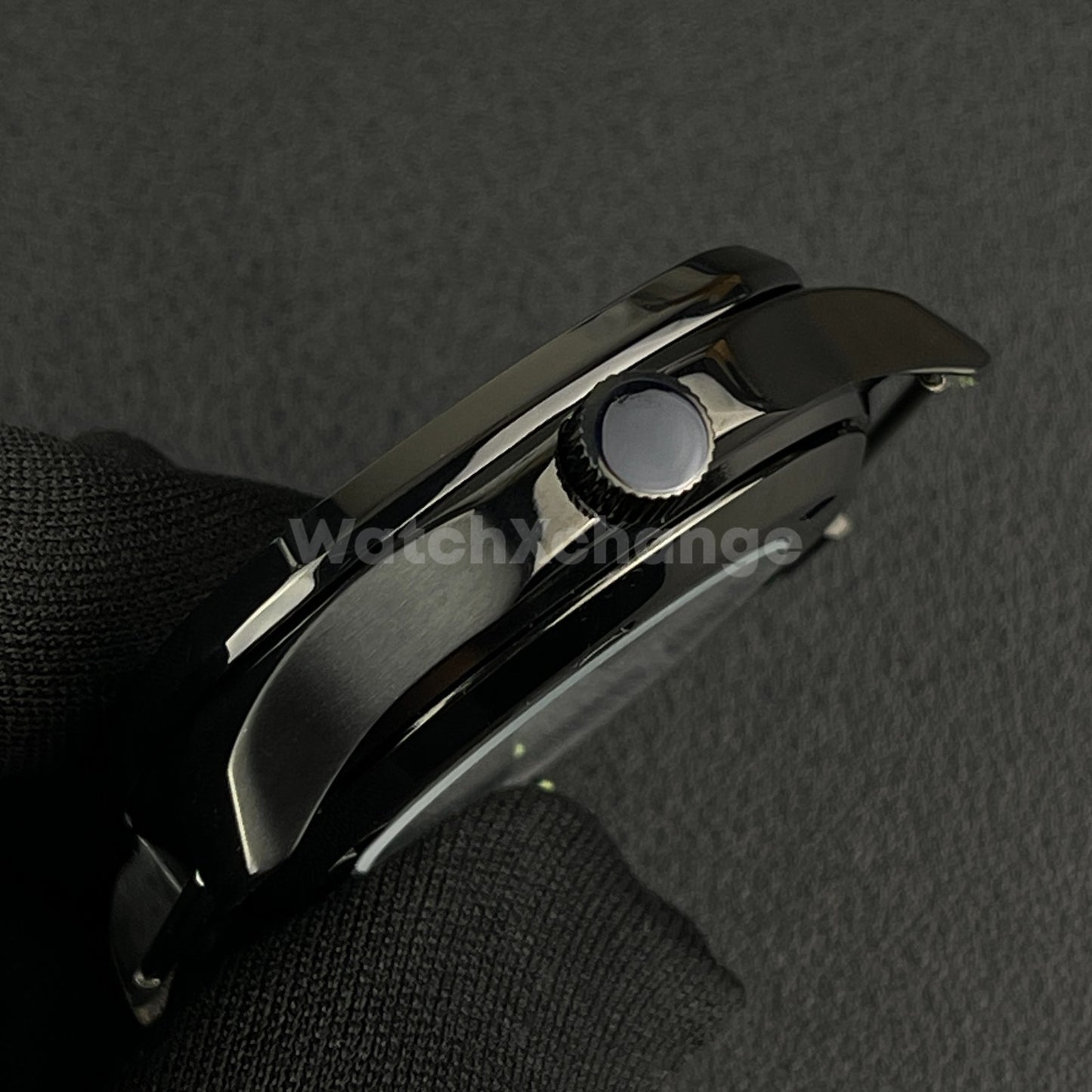 40mm Black Stainless Steel Watch Case For Japanese NH35 NH36 NH38