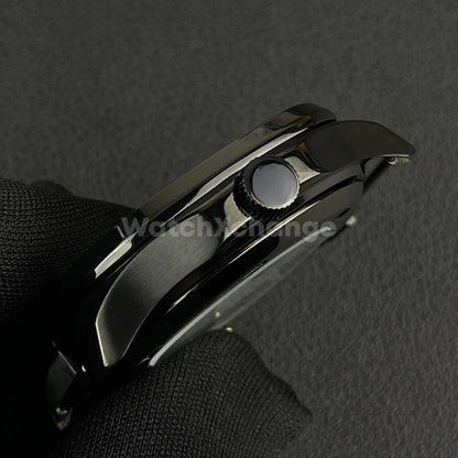 40mm Black Stainless Steel Watch Case For Japanese NH35 NH36 NH38