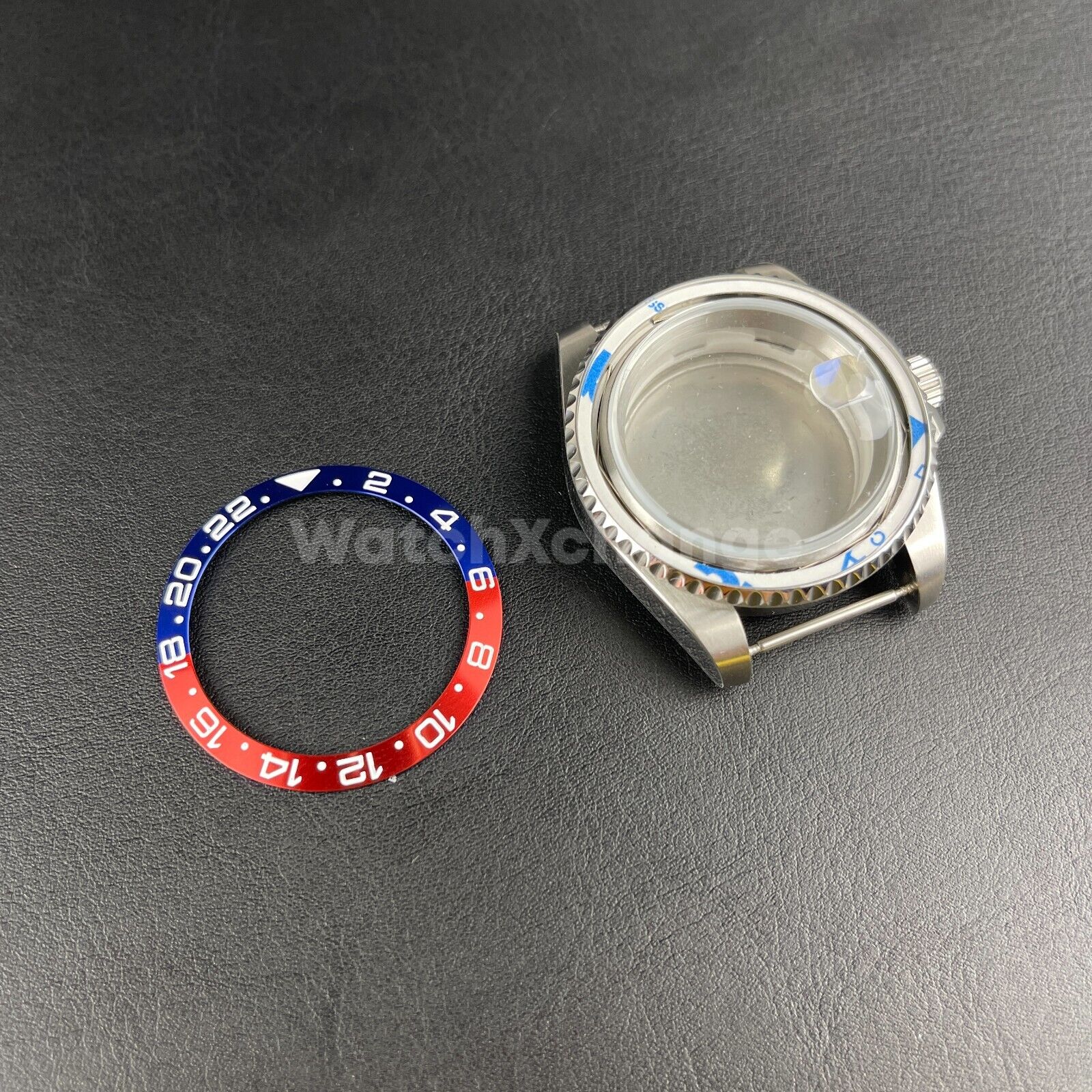 Diver 40mm SUB Watch Case fit NH35A NH36 10ATM Silver Colour Solid Back Sapphire