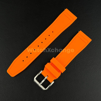 Orange Rubber Strap For IWC Pilot Portugal Portofino Quick Release 20 21 22mm