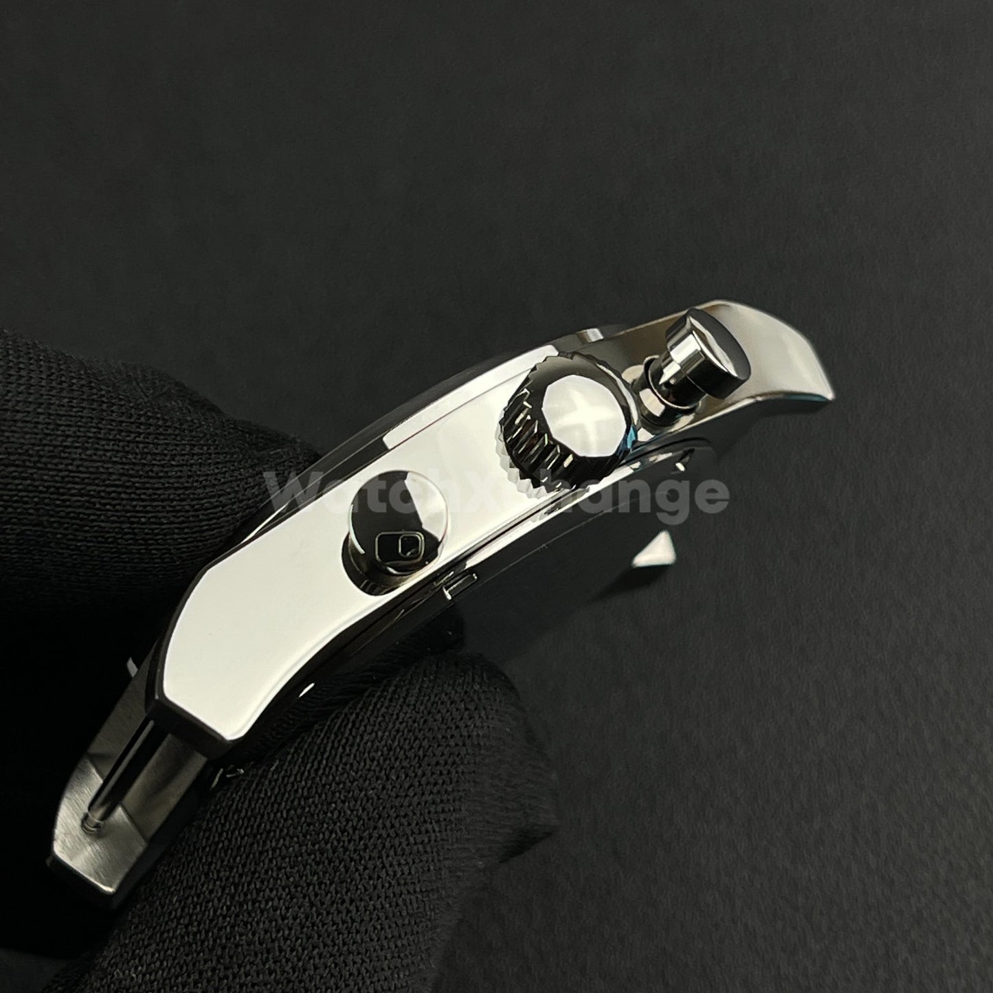 46mm Stainless Steel Silver Dive Watch Case For Miyota OS00 Movement