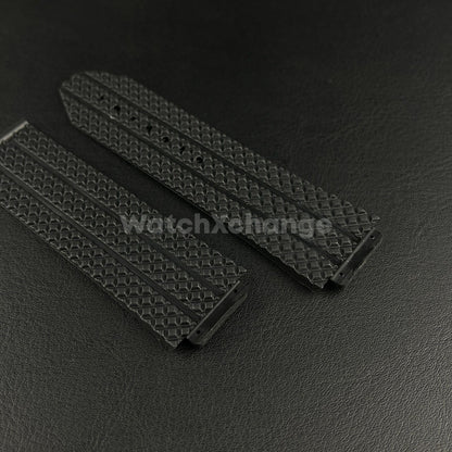 For HUBLOT Big Bang Yubo Black Premium Rubber Silicone Watch Strap 24*17 26*19mm