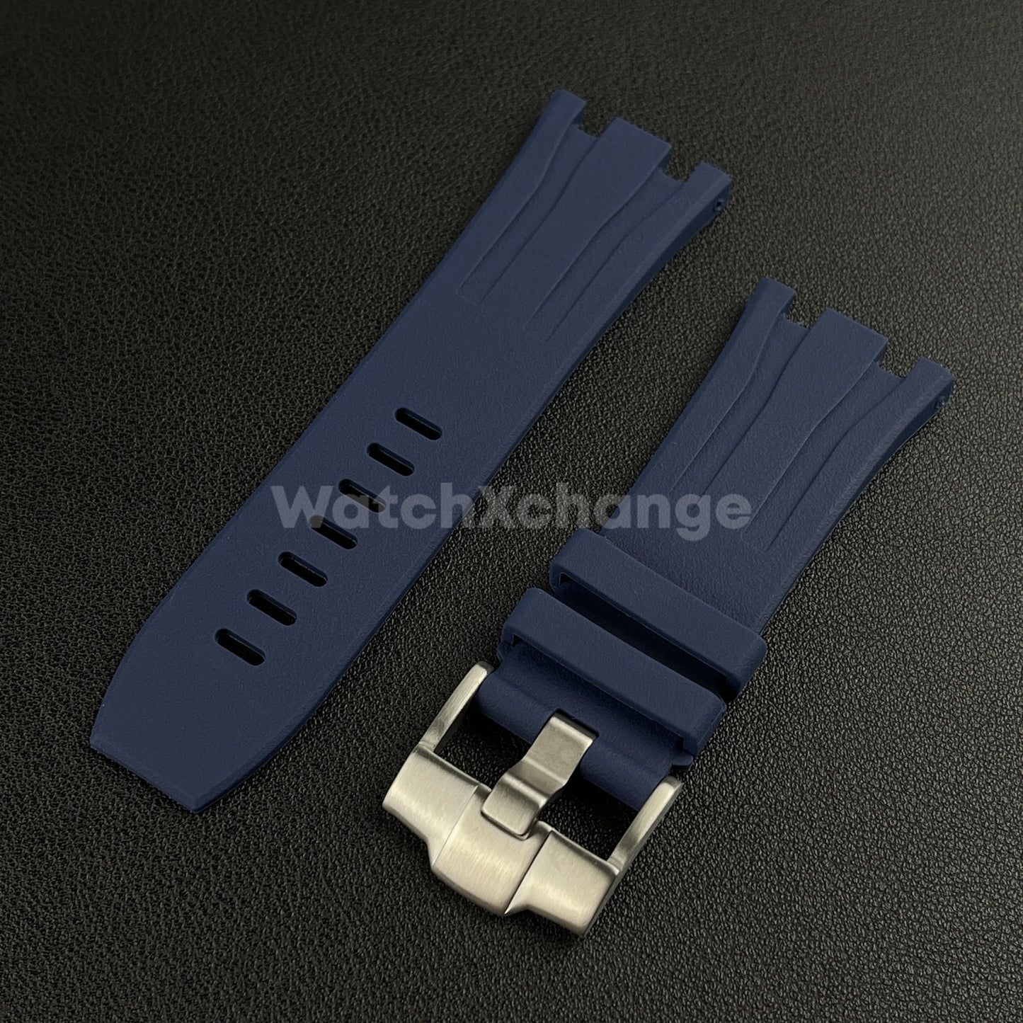 For Audemars Piguet Royal Oak Offshore 44mm Case 30mm Blue Rubber Watch Strap